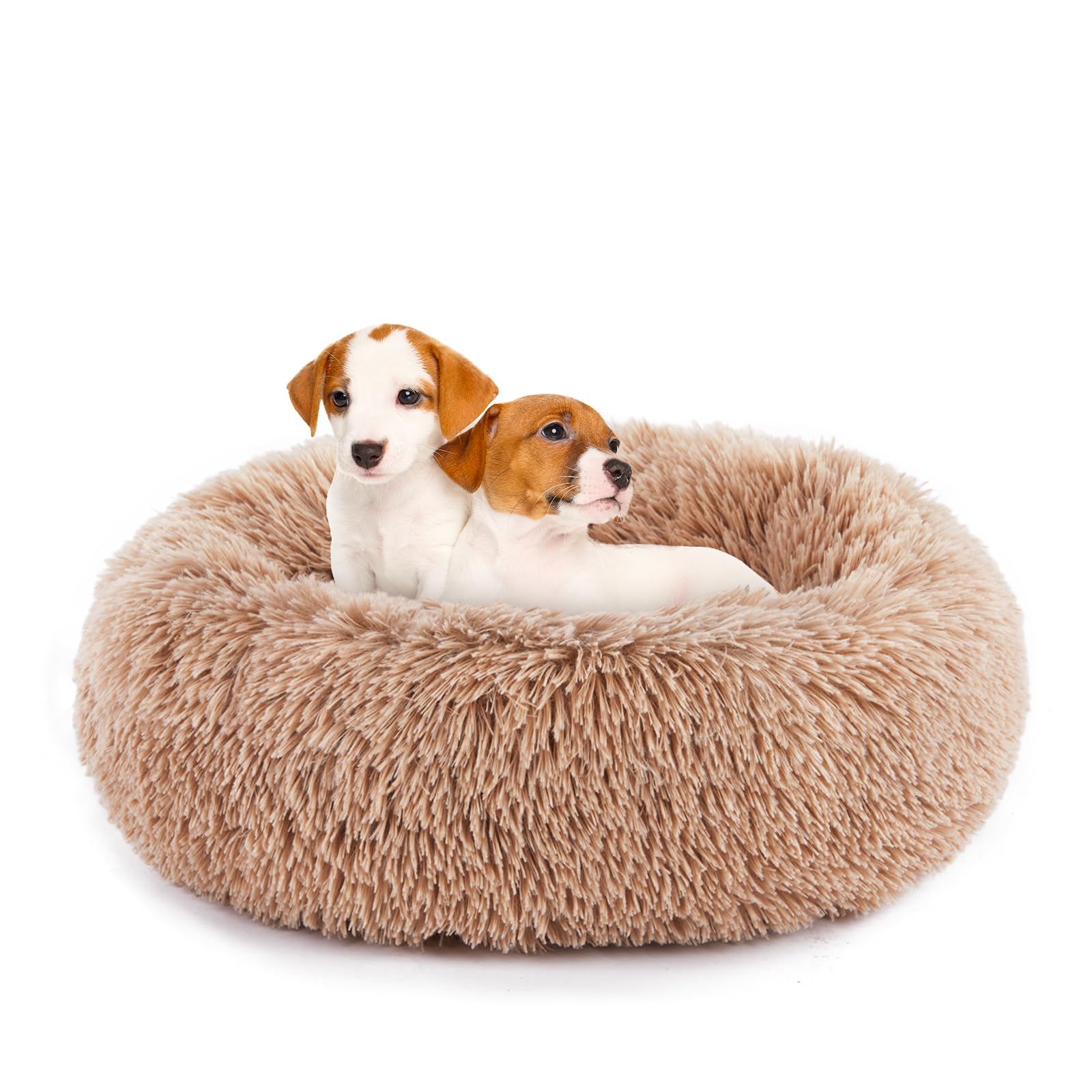 Scalpurr 24 Inch Round Pet bed Orthopedic.  Anti-Slip Pet Sofa Mat Indoors Brown